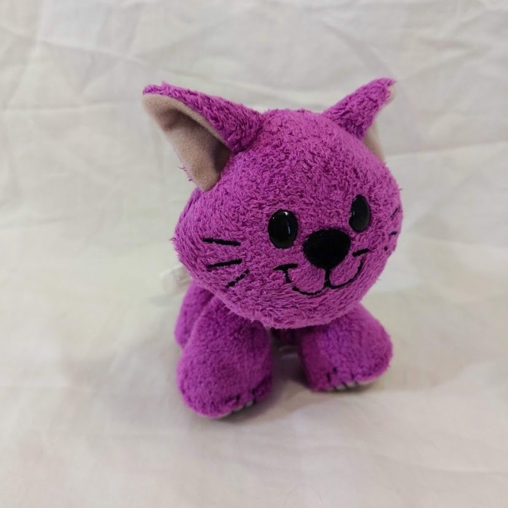 The Cuddle Factory Purple Cat Kitten Mini Plush Stuffed Animal Kitty Toy 5 inch